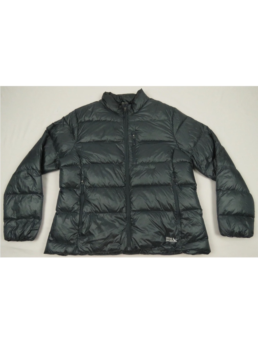 Eddie Bauer 650 Down Shaw Quilted Full Zip Puffer Bomber Jacket XXL